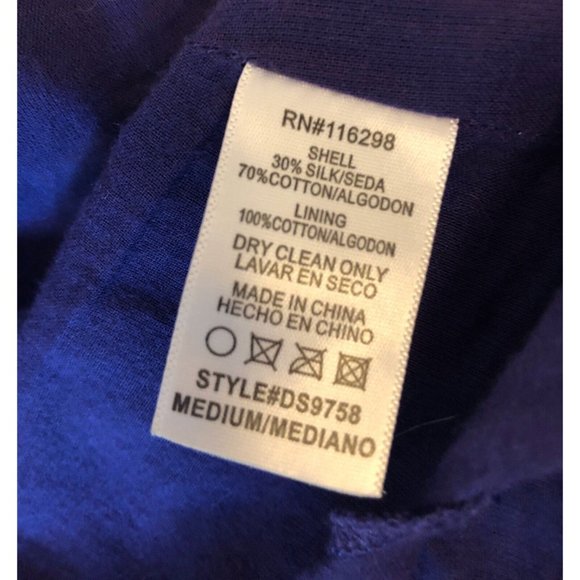 Collective Concepts Purple Polka Dot Tie Waist Dress Size Medium - Picture 5 of 5